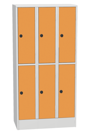 Šatníková skrinka s HPL dverami typ SHS 33AH - 2