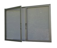Dvojkrídlová jednostranná vitrína HD40 - 18 x A4