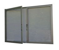 Dvojkrídlová jednostranná vitrína HD40 - 8 x A4