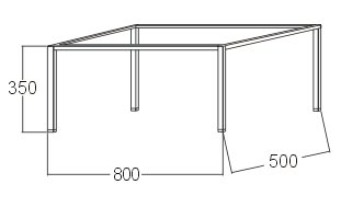 Podnož pod šatník A6670 - šírka 800 mm - 2