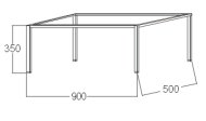 Podnož pod šatník A6680 - šírka 900 mm - 2