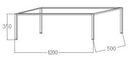 Podnož pod šatník A6690 - šírka 1200 mm - 2
