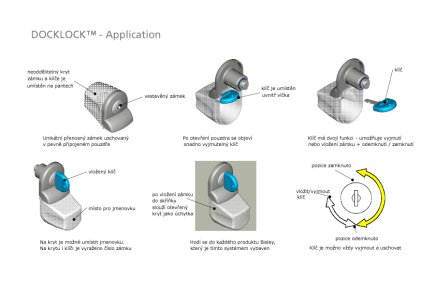 Vyberateľný prenosný zámok Dock Lock - 10