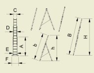 Rebrík trojdielny univerzálny Forte (5 modelov) - 2