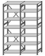 Prístavný regál CLIP RAL typ 67849 - 4
