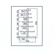 Stromčekový regál obojstranný typ 97848 - 2