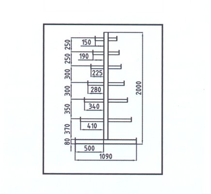 Stromčekový regál obojstranný typ 97850 - 2