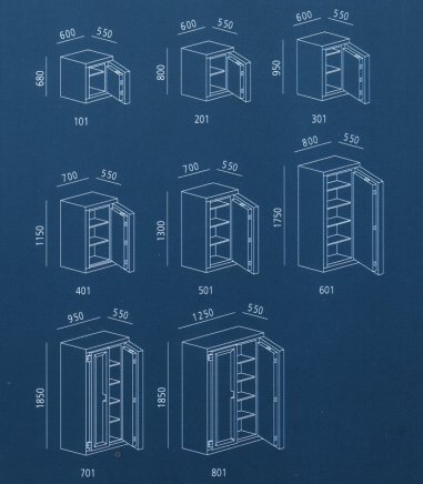 Pokladničná trezorová skriňa ROOBUS Office 1 - 501 - 4