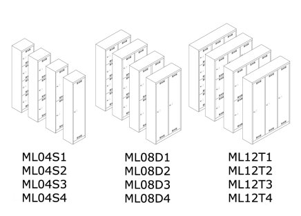 Šatníková skrinka BISLEY ML04S4 - 8