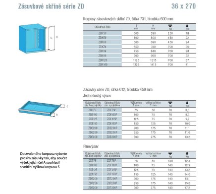 Korpus ZDK59 - výška 590 mm - 2