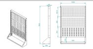 Perfostojan PSZ 12 A S1 jednostranný pre 3 panely - 5