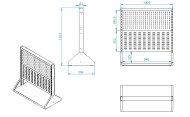 Perfostojan PSZ 21 A S1 obojstranný pre 4 panely - 5