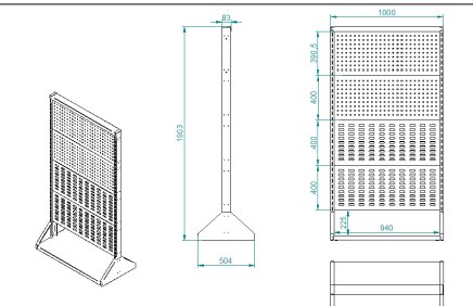 Perfostojan PSZ 23 A S1 obojstranný pre 8 panelov - 5