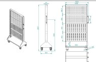 Perfostojan PSZ 23 B S1 obojstranný na kolieskach pre 8 panelov - 5