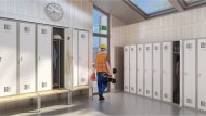 Šatňová skriňa kovová Sum 430 W s lavicou P431 W - 5