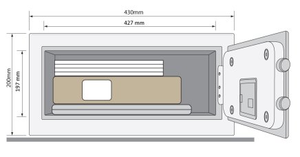 Nábytkový trezor Yale Guest Laptop YLG 200 - 2
