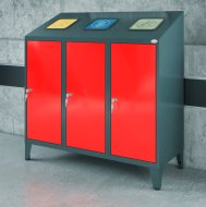 Odpadkový trojkôš na triedený odpad MPO 03k - 2