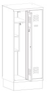 Šatníková skriňa kovová so zníženou výškou MSum 420S šířka 800 mm - 3