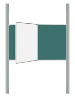 Dvojdielna tabuľa pre popis fixkou i kriedou - PIVOT KB+KZ (4 modely) - 5