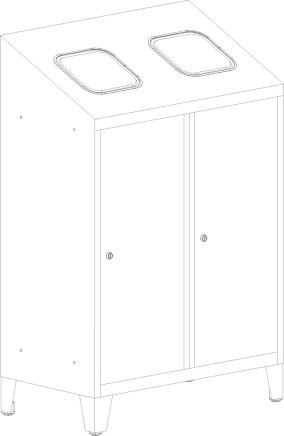 Odpadkový dvojkôš na triedený odpad MPO 02k - 2
