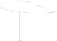Pologuľatý konektor k stolom Stb Comfort hĺbky 600 mm - 1