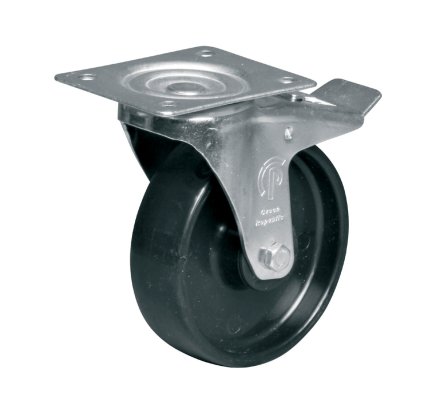 Koleso polypropylén, priemer 125 mm, otočné s brzdou - 1