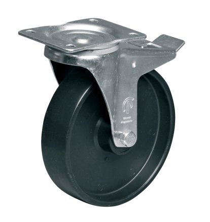 Koleso polypropylén, priemer 200 mm, otočné s brzdou - 1