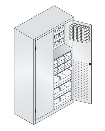 Dielenská skrinka s boxy CP 130276-65 (2 modely) - 2