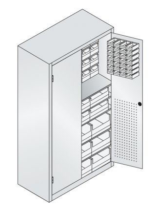 Dielenská skrinka s boxy CP 130276-66 - 2