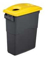 Veko na odpadkový kôš EcoSort na plasty - farba žltá - 1