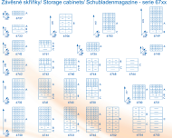 Závesná ukladacia skrinka so zásuvkami 6766 - modrá - 3
