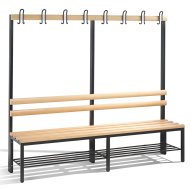 Šatňová lavica s botníkom CP 8052-110 - šírka 1960 mm