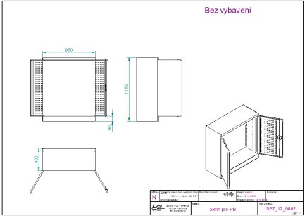 Dielenská skriňa Kovos pre plastové boxy SPZ_12_0002_C - 2