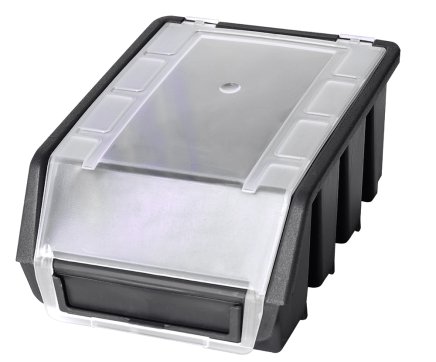 Plastové zásobníky Ergobox 2 Plus - farba čierna - 1