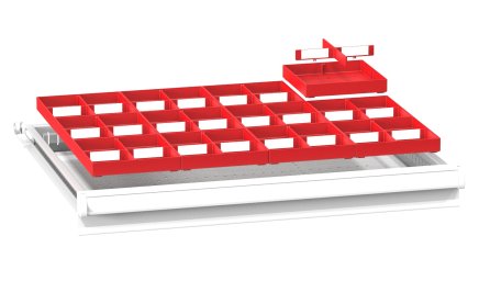 Plastové delenie zásuviek ZD 36 x 27D - 1