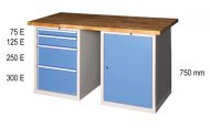Dielenské stoly série M, šírka 1500, hĺbka 700 alebo 800, výška 880 alebo 890 mm (6 modelov) - 2