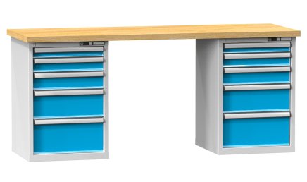 Dielenské stoly série O, šírka 2500, hĺbka 700 alebo 800, výška 880 alebo 890 mm (6 modelov) - 1