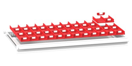 Plastové delenie zásuviek ZC 54 x 27D - 1
