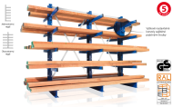 Konzolový regál MULTISTRONG M - obojstranný prístavný 75137 - 2