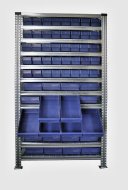 Regál s prepravkami 100 x 230 mm - 24 ks, 100 x 115 mm - 40 ks (4 modely) - 2