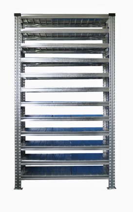 Bezskrutkový policový regál 1972 x 1124 x 410 mm - 1