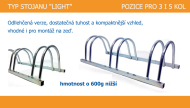 Obojstranný stojan na bicykle pre 5 státie - Light - 2