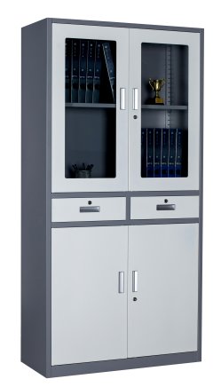 Skriňa so sklenenými a plnými dverami HDW-S-B24 - 1