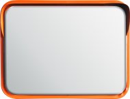 Vonkajšie zrkadlo s oranžovou slnečnou clonou 450 x 600 mm AISI 304 - 1