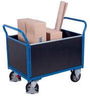 Plošinový vozík so štyrmi bočnicami s nosnosťou 1000 kg sw-700.465 (4 modely)