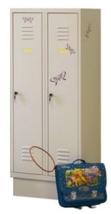 Šatníková skriňa kovová so zníženou výškou MSum 420S šířka 800 mm - 2