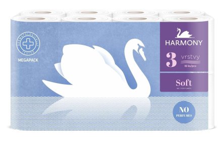 Toaletný papier Harmony Soft 3 x 16 kusov - 1