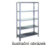 Celokovový bezskrutkový policový regál 2500 x 1000 x 400 mm
