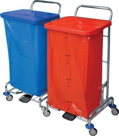 Vozík na triedenie odpadu a bielizne PEDALBAG II bez vaku - 2