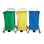 Vozík na triedenie odpadu a bielizne PEDALBAG III bez vaku